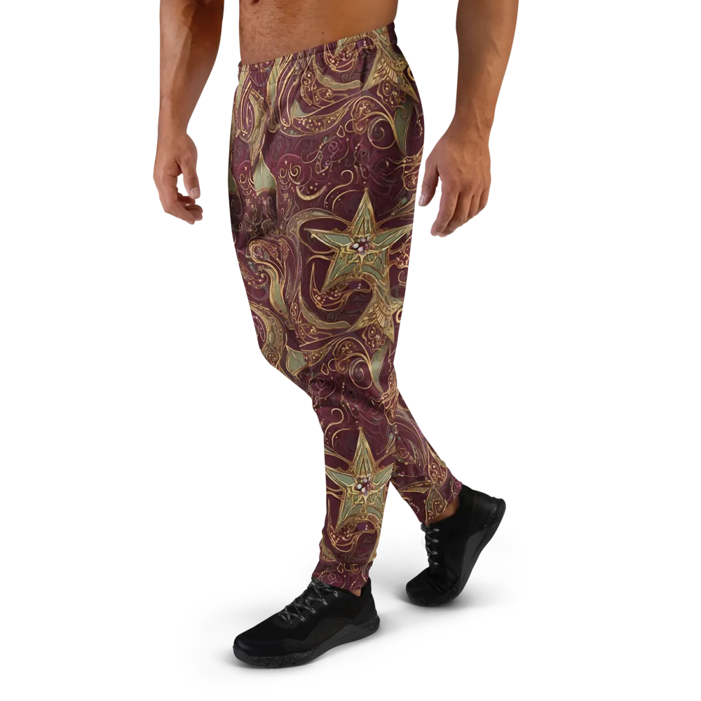 Burgundy Astral on Men's Joggers — Left