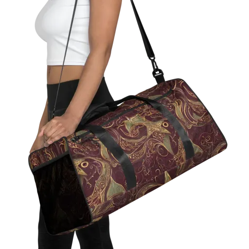 Burgundy Astral on a Duffle Bag