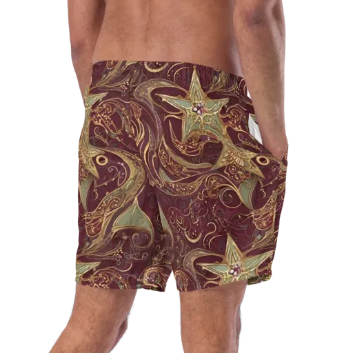 Burgundy Astral on a Swim Trunks