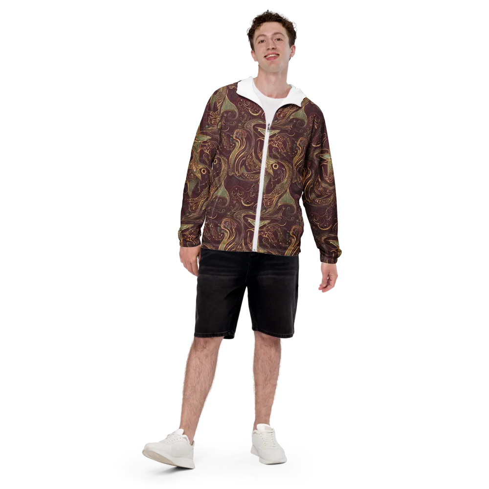 Burgundy Astral on Men's Windbreaker — Front