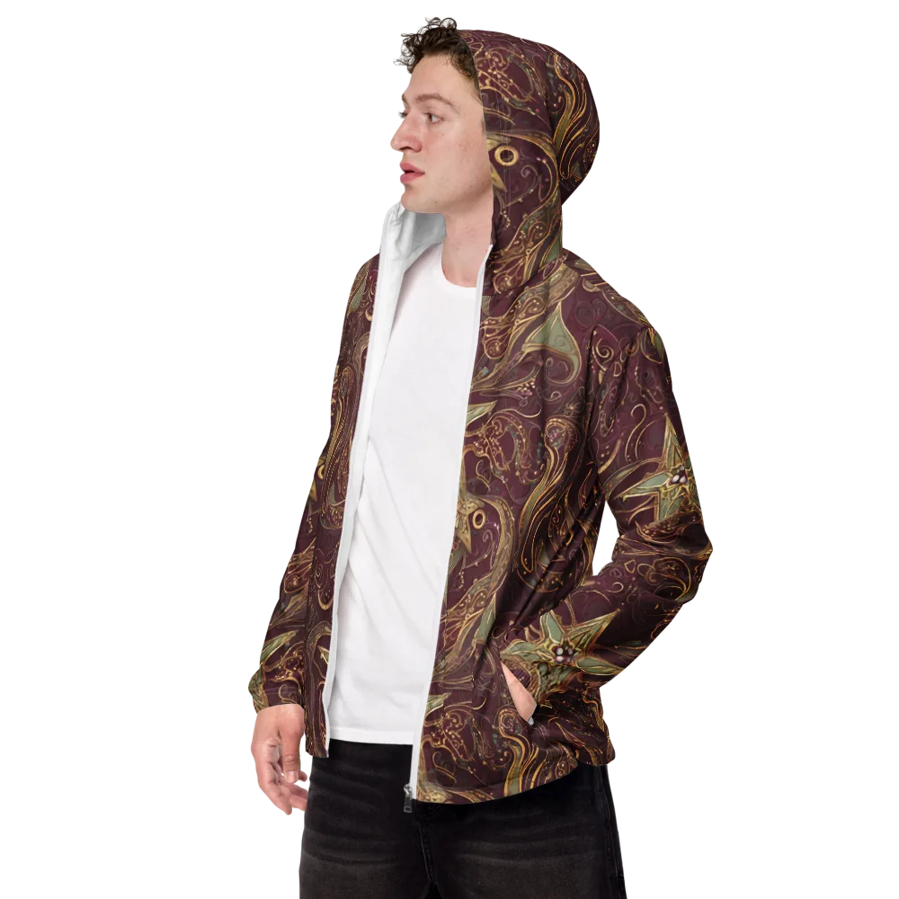 Burgundy Astral on Men's Windbreaker — Left Front