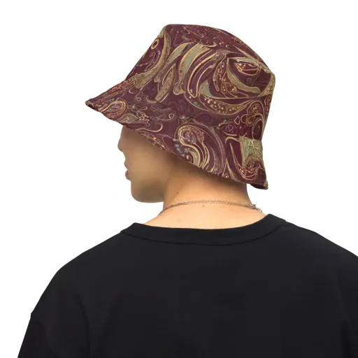 Burgundy Astral on a Reversible Bucket Hat