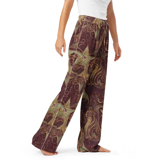 Burgundy Astral on a Women's Pajama Pants