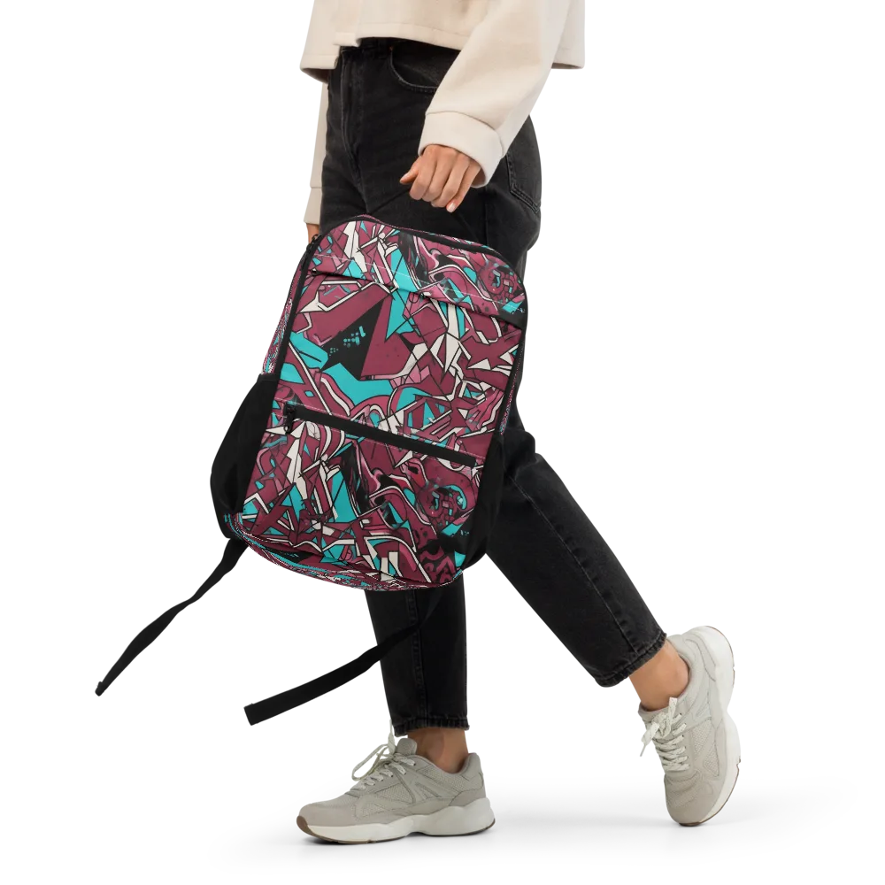 Magenta Fracture on Utility Backpack — Front