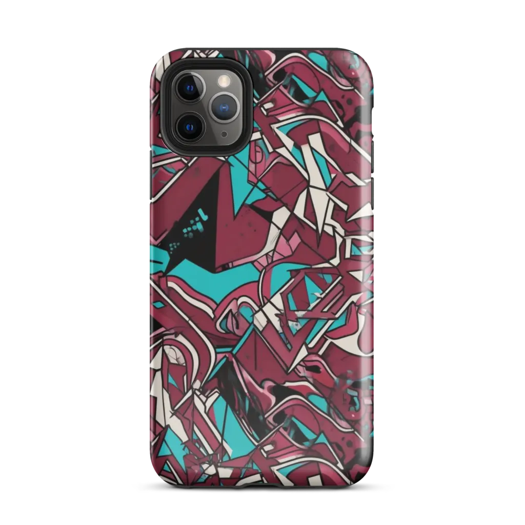 Magenta Fracture on Tough Case for iPhone® — Front