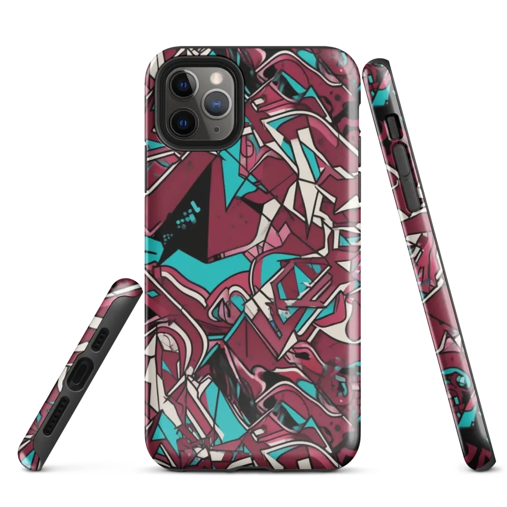 Magenta Fracture on Tough Case for iPhone® — Front