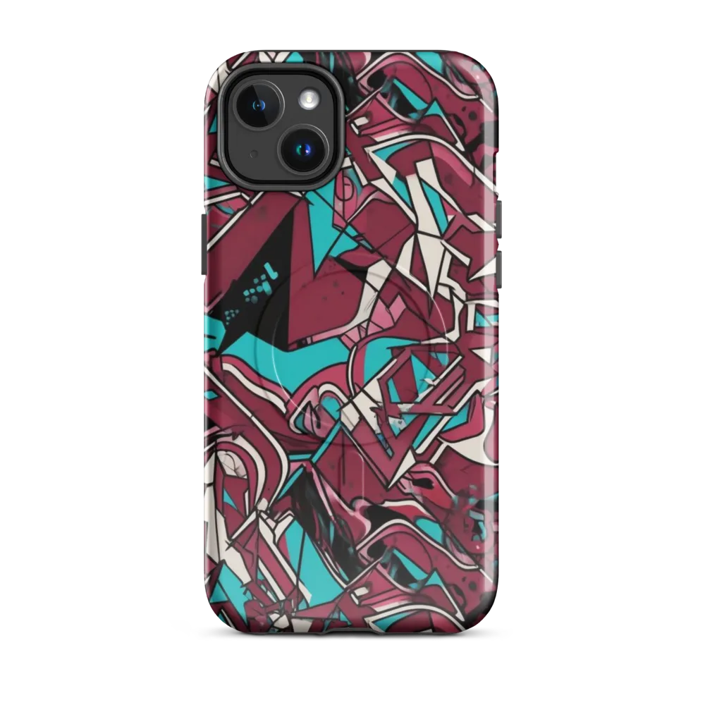 Magenta Fracture on MagSafe Tough Case for iPhone® — Front