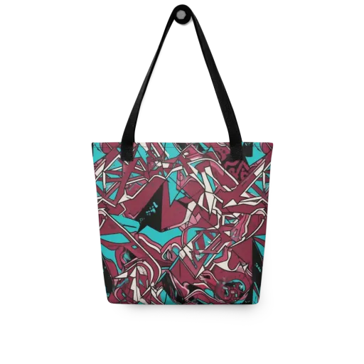 Magenta Fracture on a Tote Bag