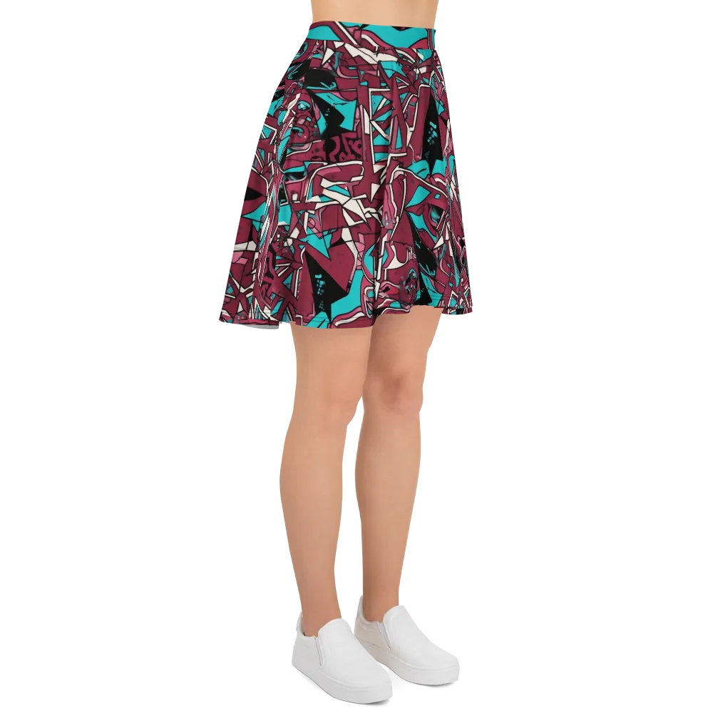 Magenta Fracture on Skater Skirt — Right