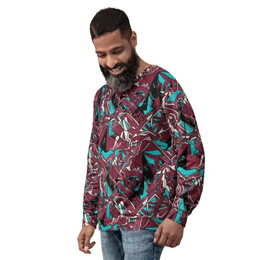 Magenta Fracture on a Sweatshirt