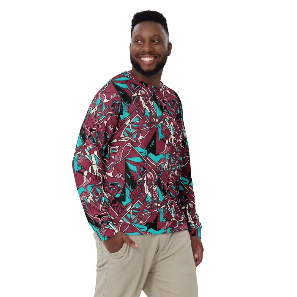 Magenta Fracture on Sweatshirt — Front