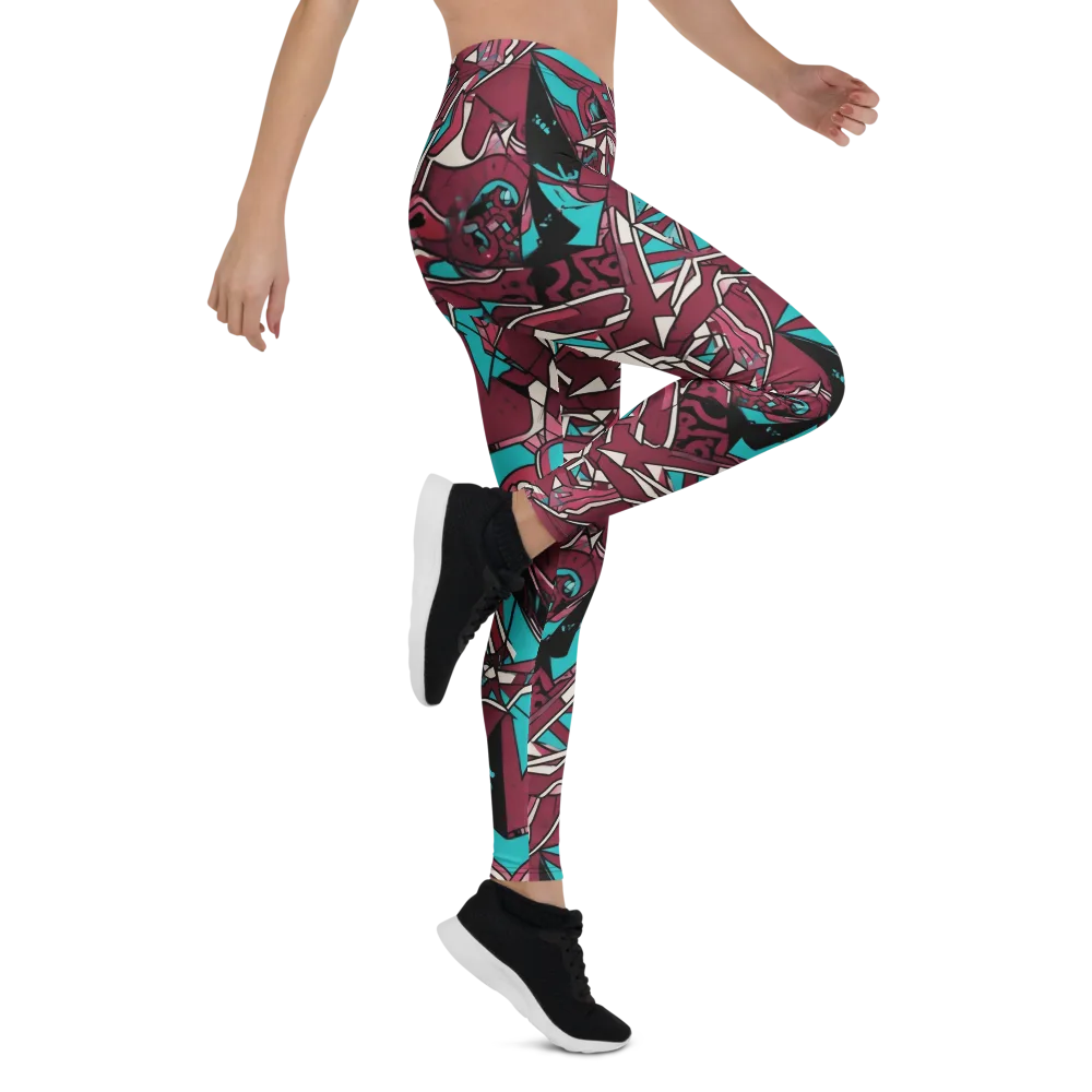 Magenta Fracture on Leggings — Right