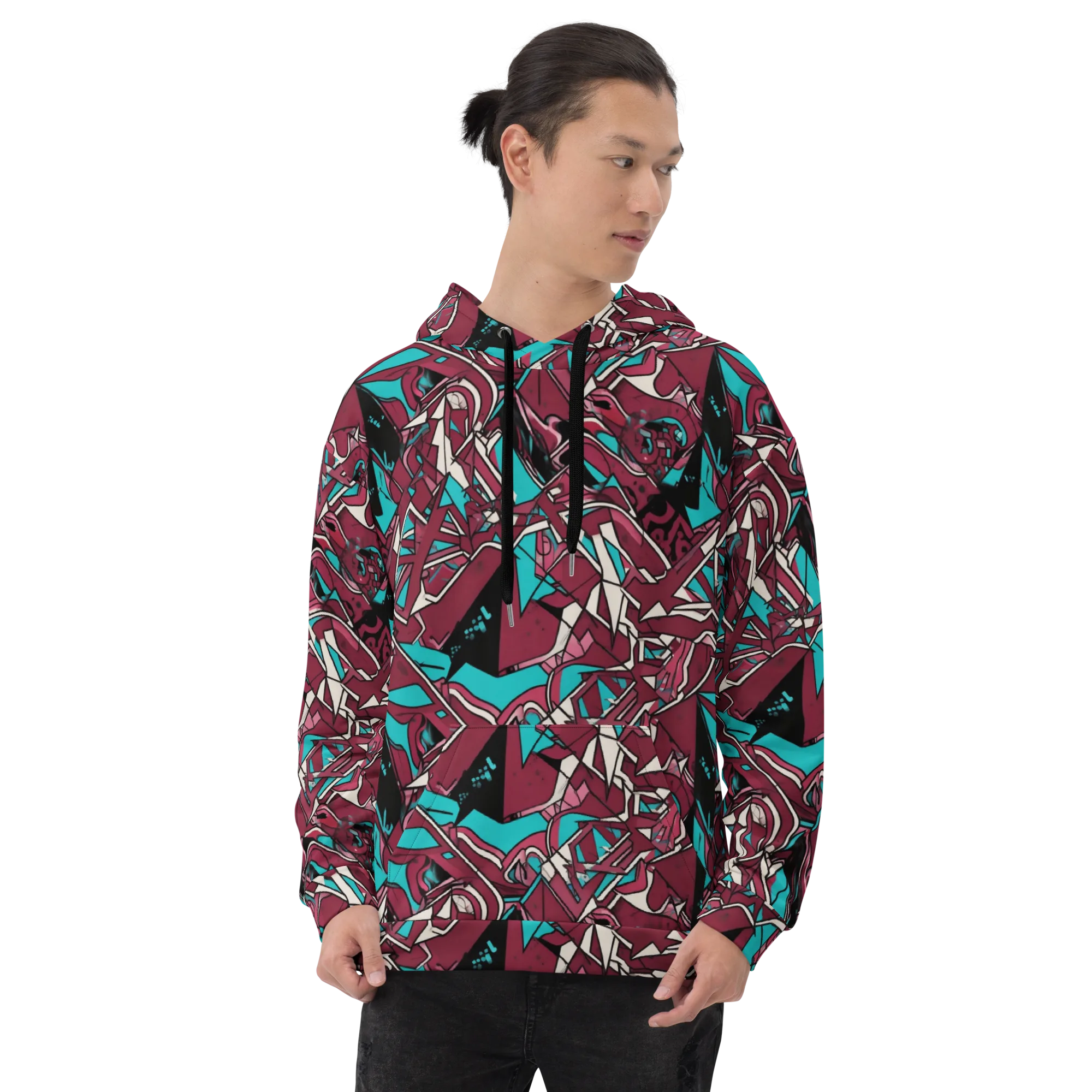 Magenta Fracture on Hoodie — Front