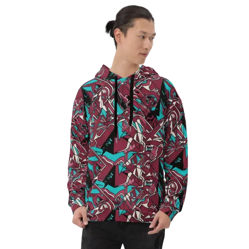 Magenta Fracture on a Hoodie