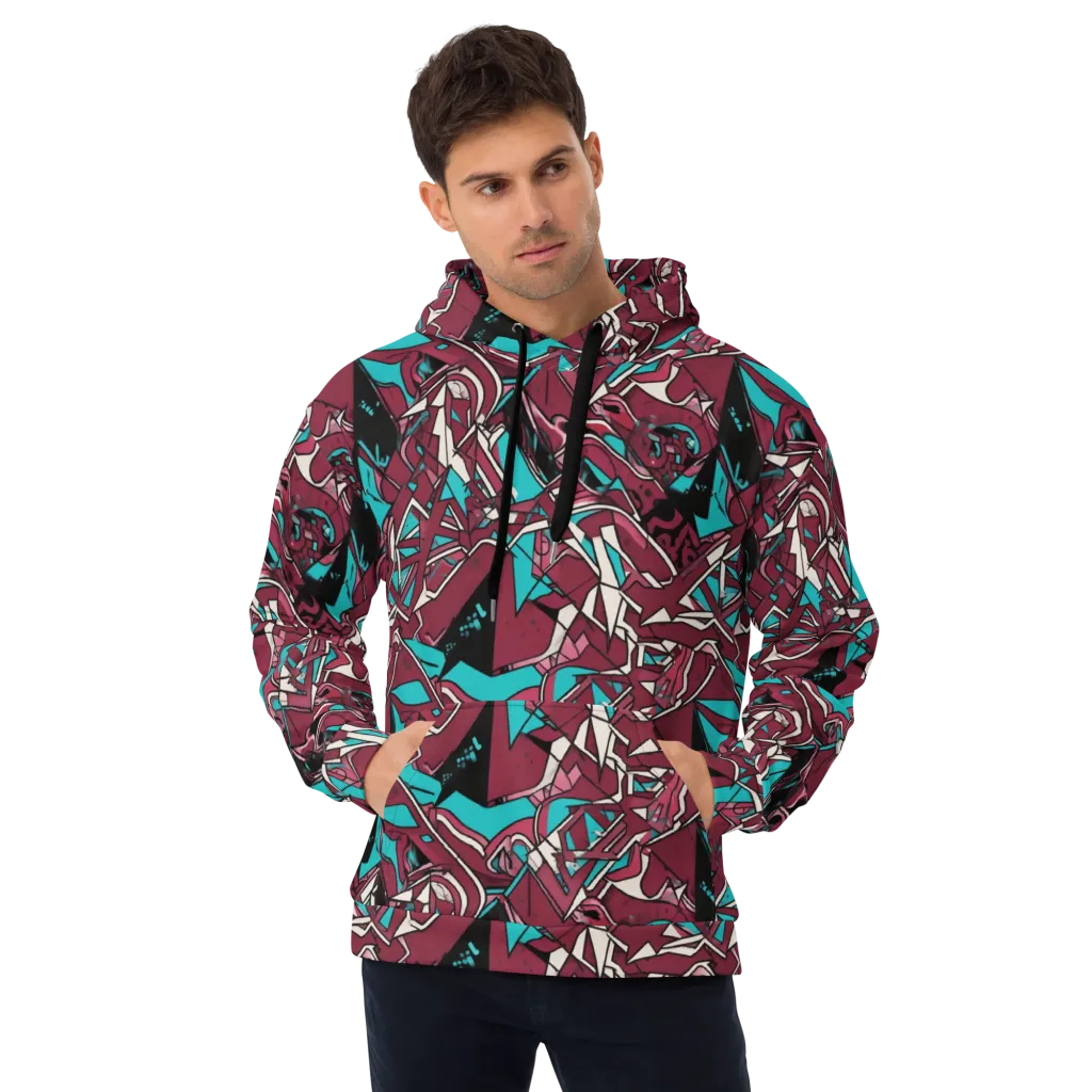 Magenta Fracture on Hoodie — Front