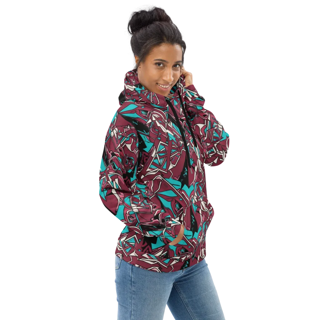 Magenta Fracture on Hoodie — Right