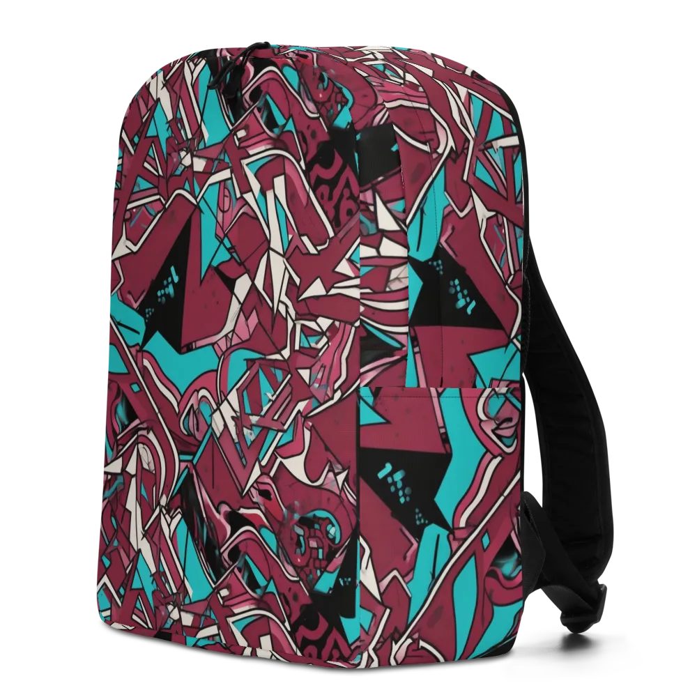 Magenta Fracture on Minimalist Backpack — Left
