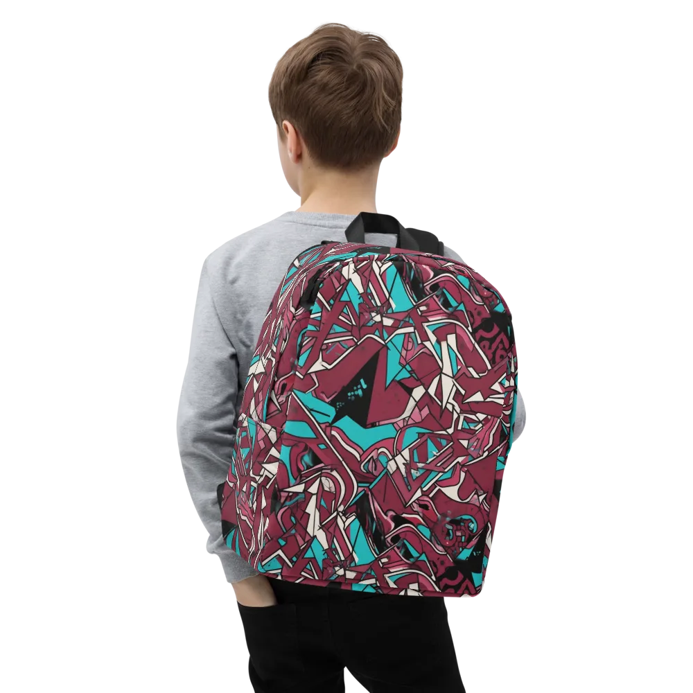 Magenta Fracture on Minimalist Backpack — Zoomed-in