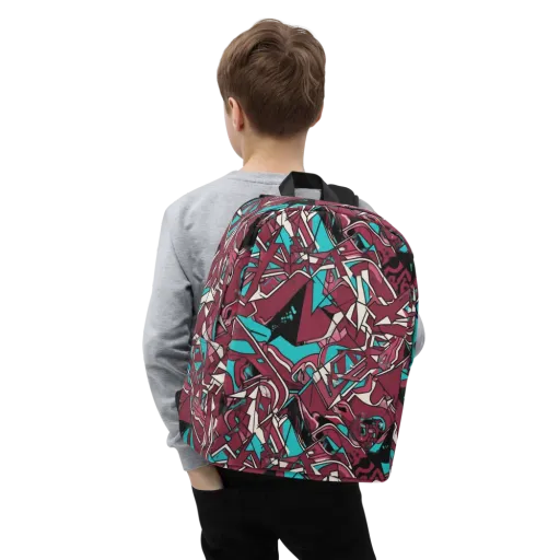 Magenta Fracture on a Minimalist Backpack