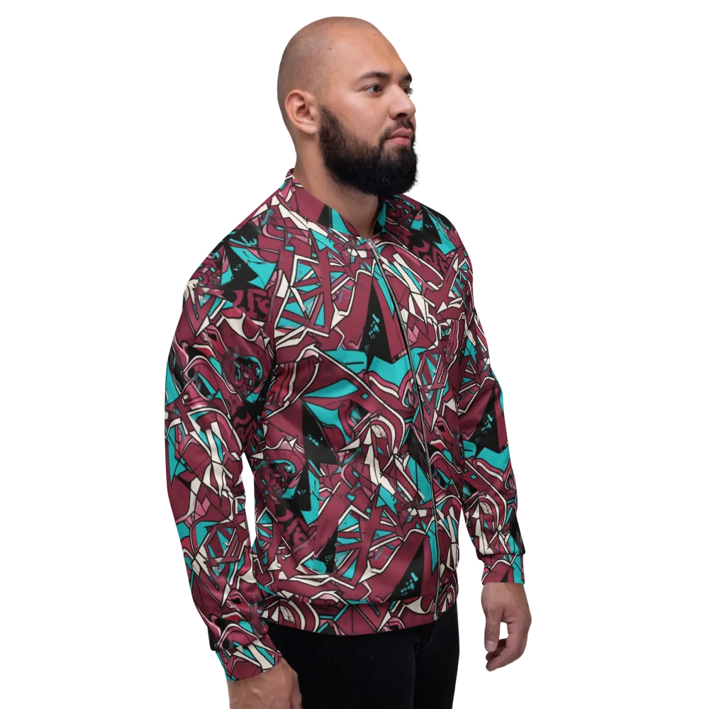 Magenta Fracture on Bomber Jacket — Right