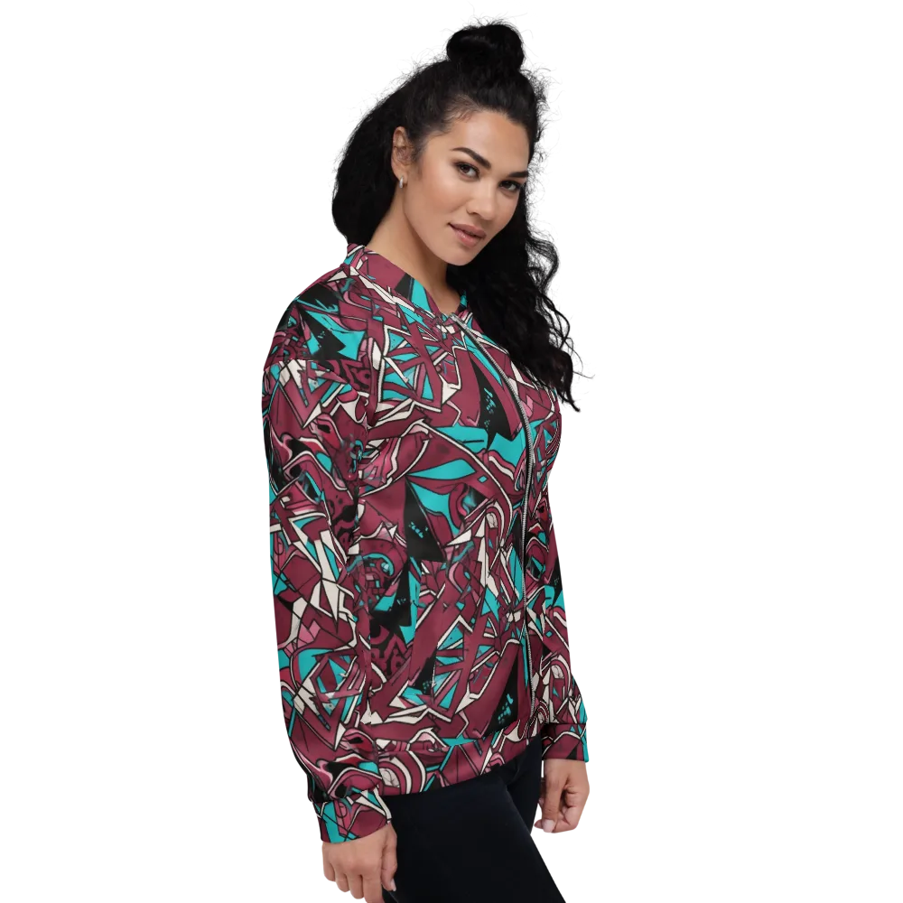Magenta Fracture on Bomber Jacket — Right
