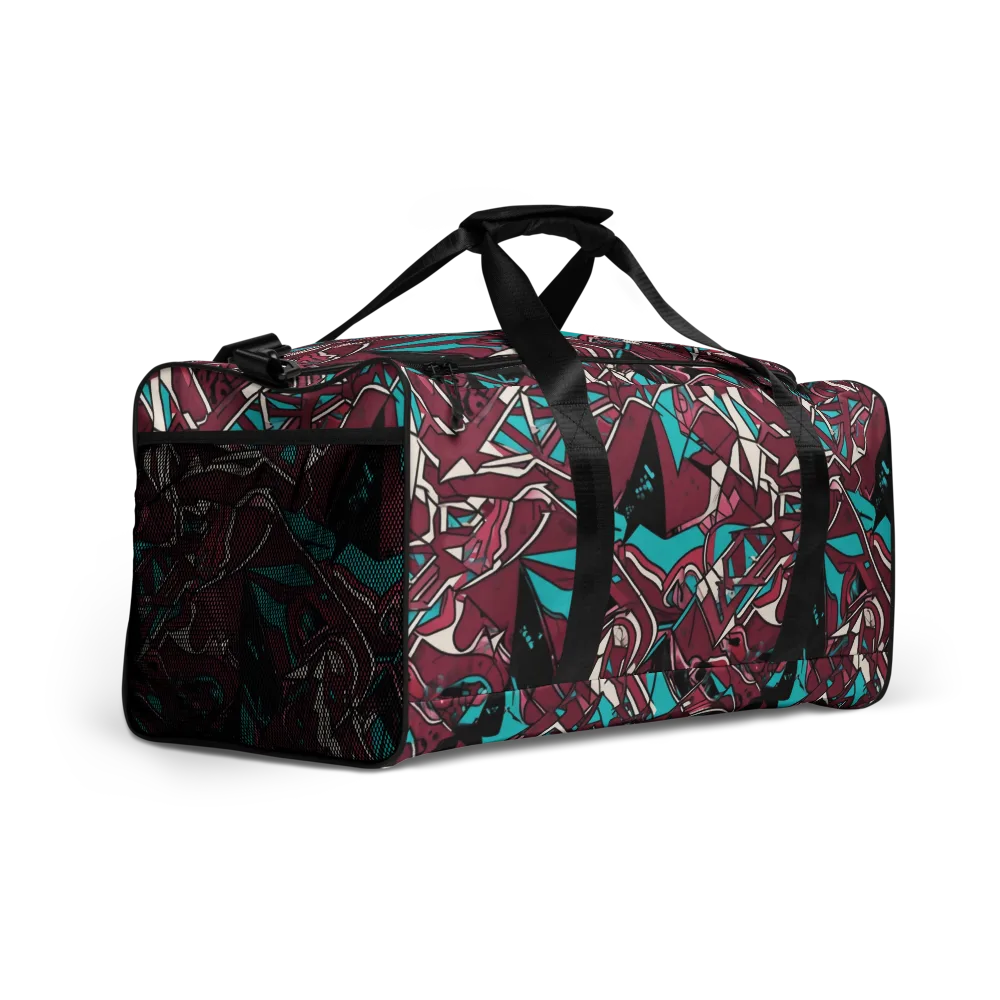 Magenta Fracture on Duffle Bag — Right Front