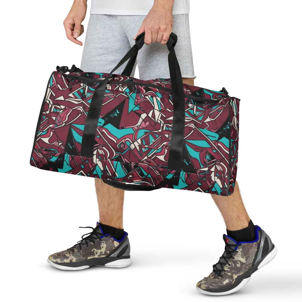 Magenta Fracture on Duffle Bag — Front