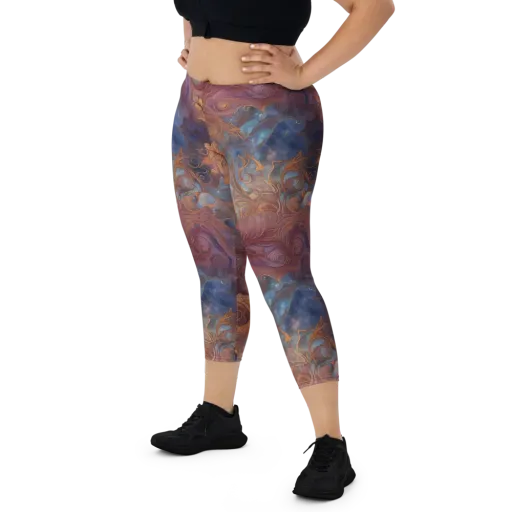 Embervine Reverie on a Capri Leggings