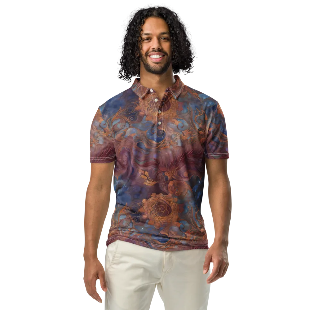 Embervine Reverie on Men's Slim Fit Polo Shirt — Front