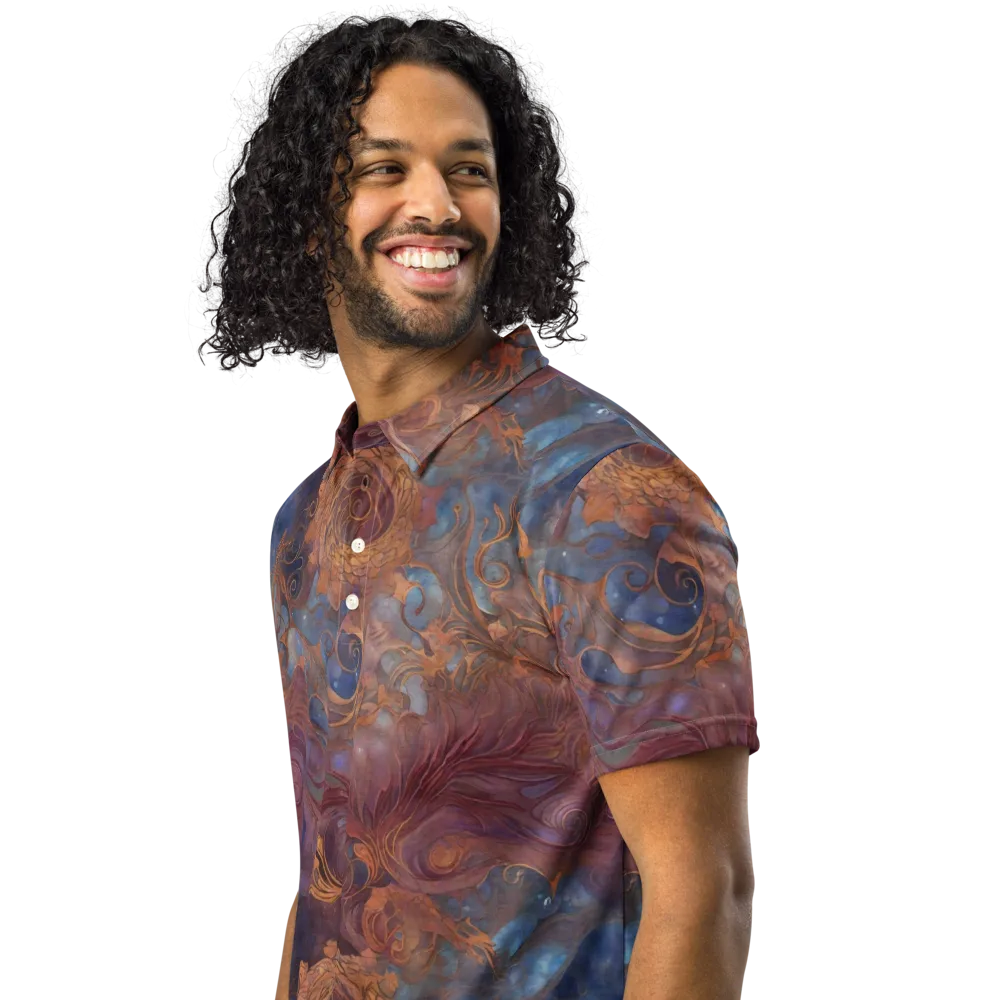 Embervine Reverie on Men's Slim Fit Polo Shirt — Left Front
