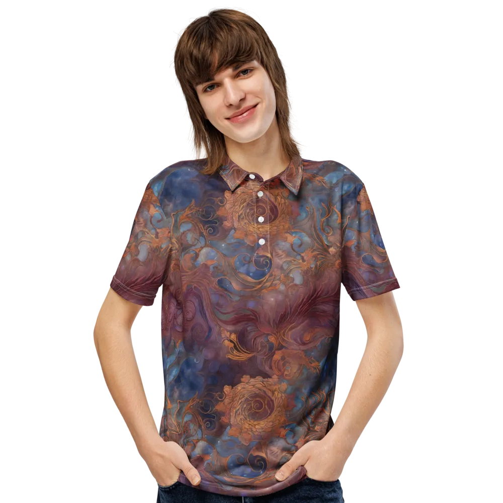Embervine Reverie on Men's Slim Fit Polo Shirt — Front