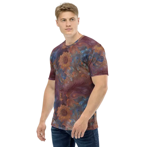 Embervine Reverie on a Men's Crew Neck T-Shirt
