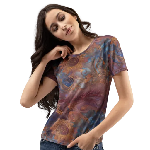 Embervine Reverie on a Women's Crew Neck T-Shirt
