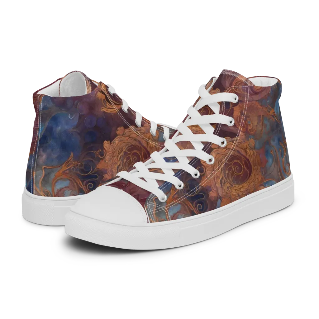 Embervine Reverie on Women's High Top Canvas Shoes — Left