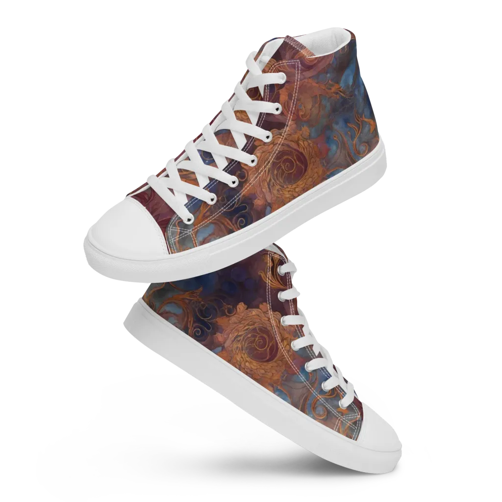 Embervine Reverie on Women's High Top Canvas Shoes — Front