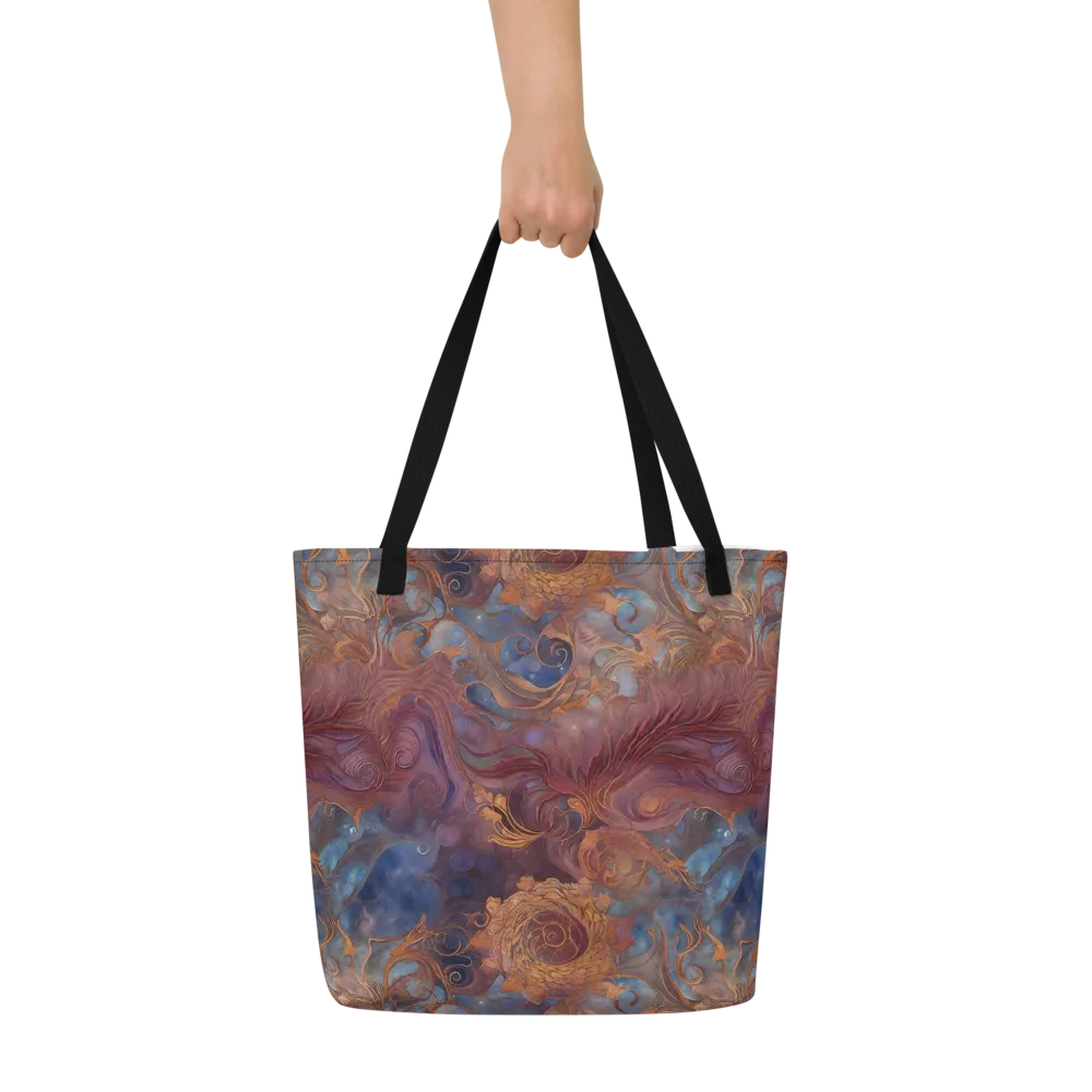 Embervine Reverie on Large Tote Bag W/ Pocket — Front