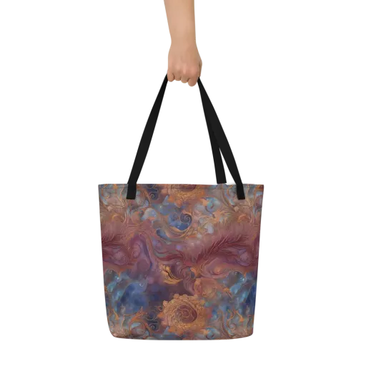 Embervine Reverie on a Large Tote Bag W/ Pocket