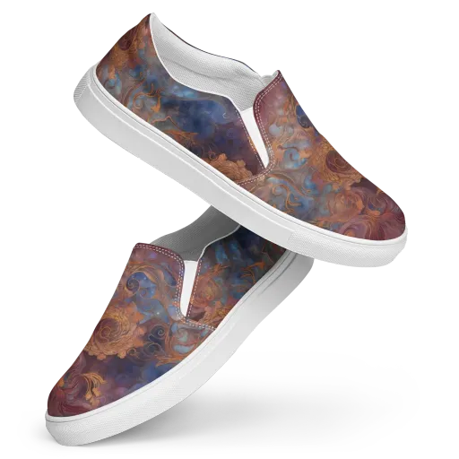 Embervine Reverie on a Women's Slip-On Canvas Shoes