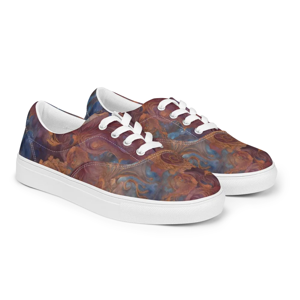 Embervine Reverie on Men's Lace-Up Canvas Shoes — Right Front