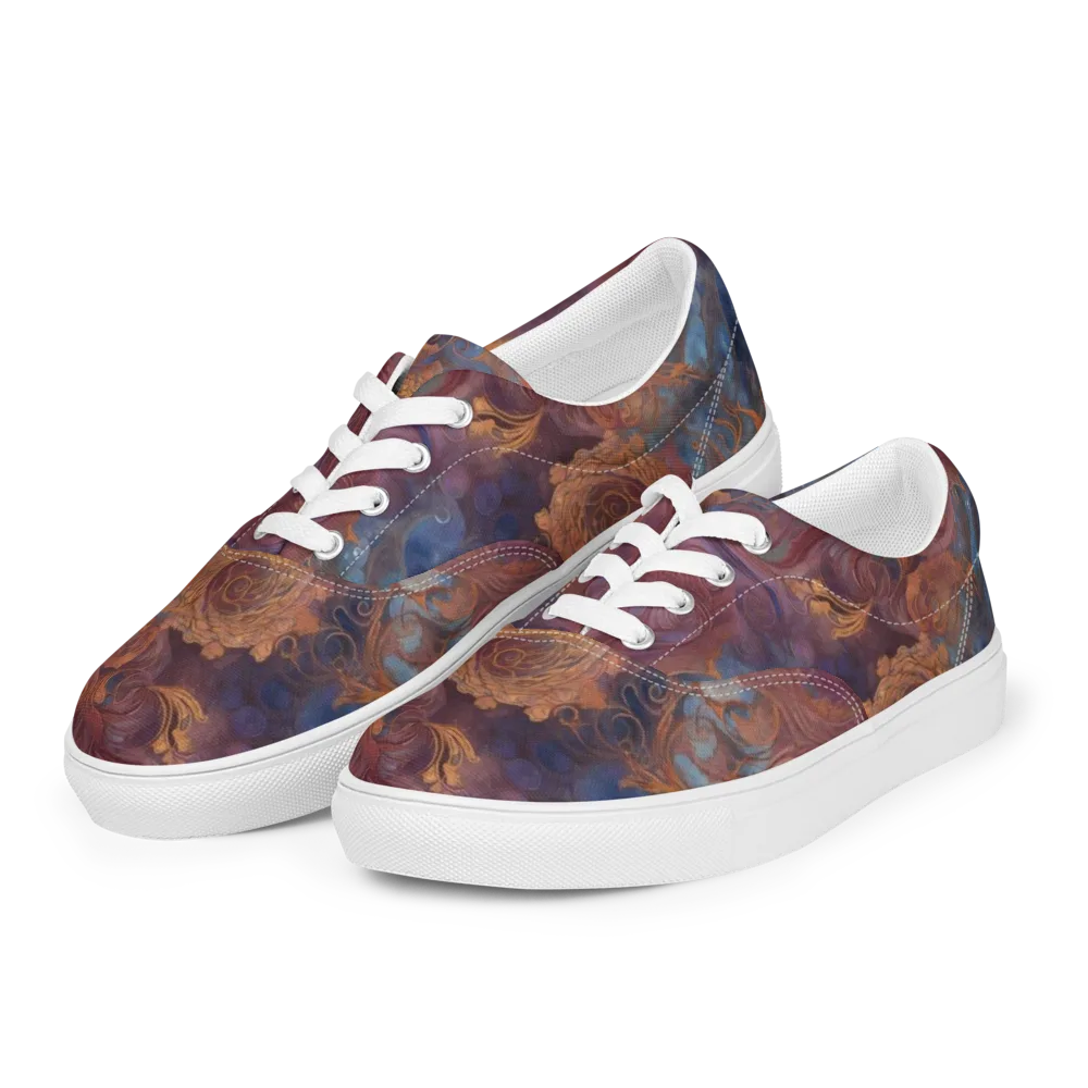 Embervine Reverie on Men's Lace-Up Canvas Shoes — Left Front