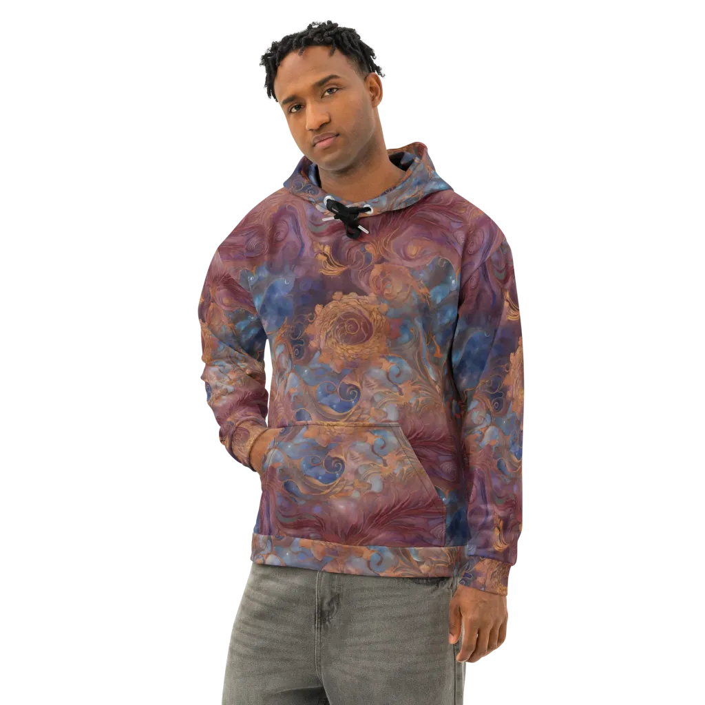 Embervine Reverie on Cotton Hoodie — Left Front
