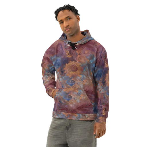 Embervine Reverie on a Cotton Hoodie