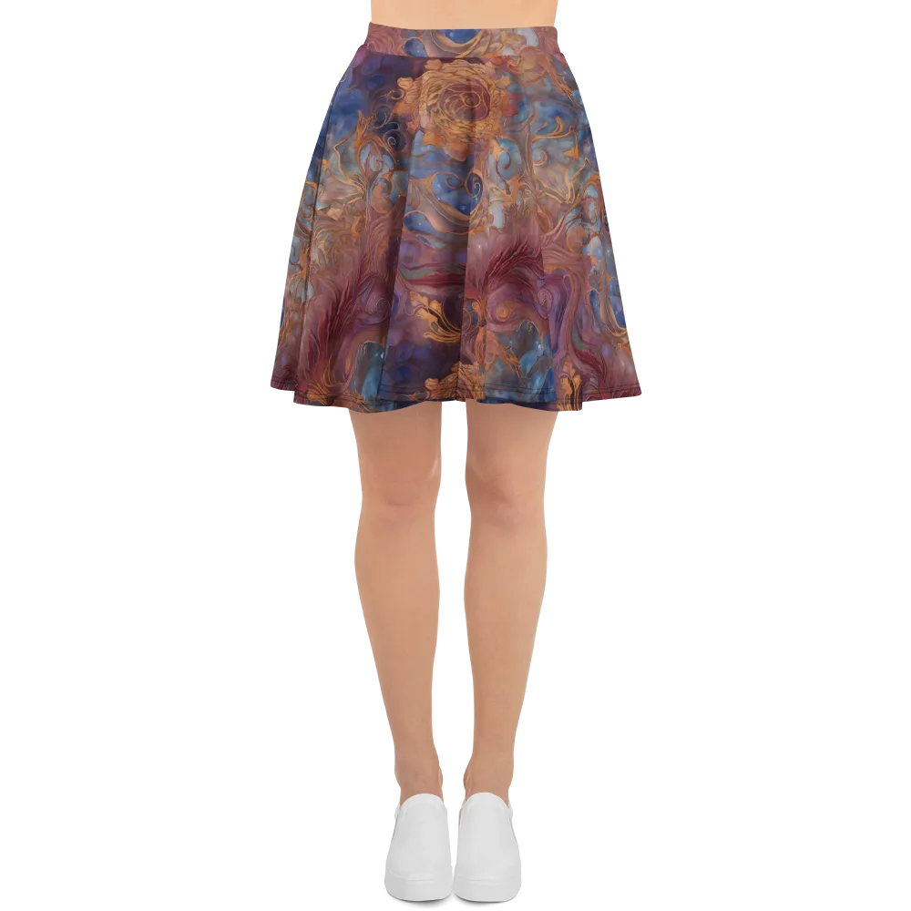 Embervine Reverie on Skater Skirt — Front