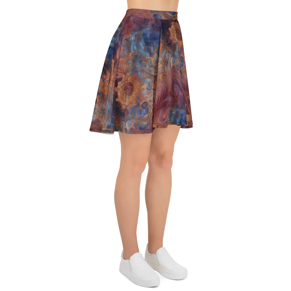Embervine Reverie on Skater Skirt — Right