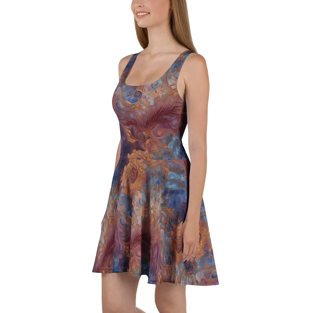 Embervine Reverie on Skater Dress — Left
