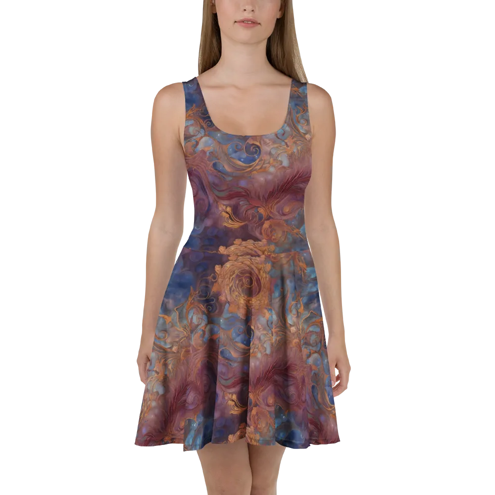 Embervine Reverie on Skater Dress — Front
