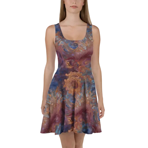 Embervine Reverie on a Skater Dress