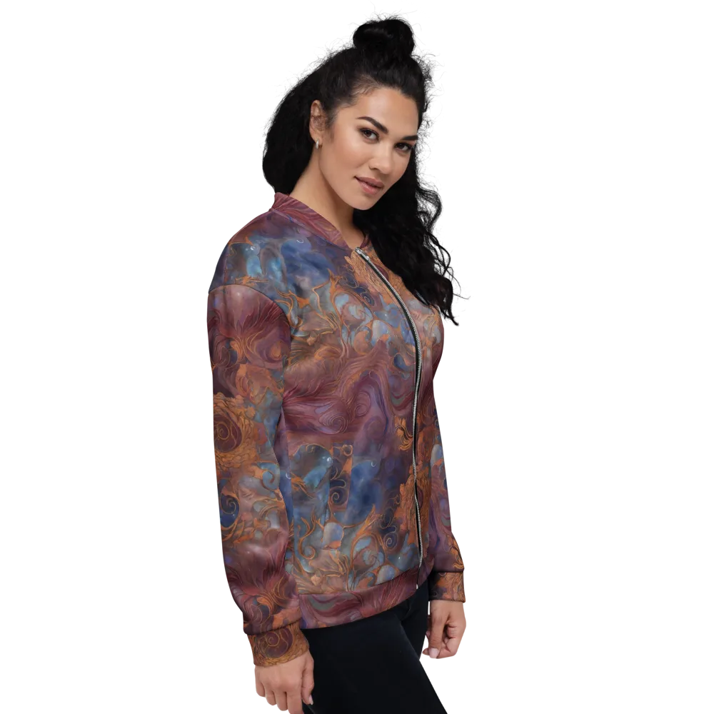 Embervine Reverie on Bomber Jacket — Right