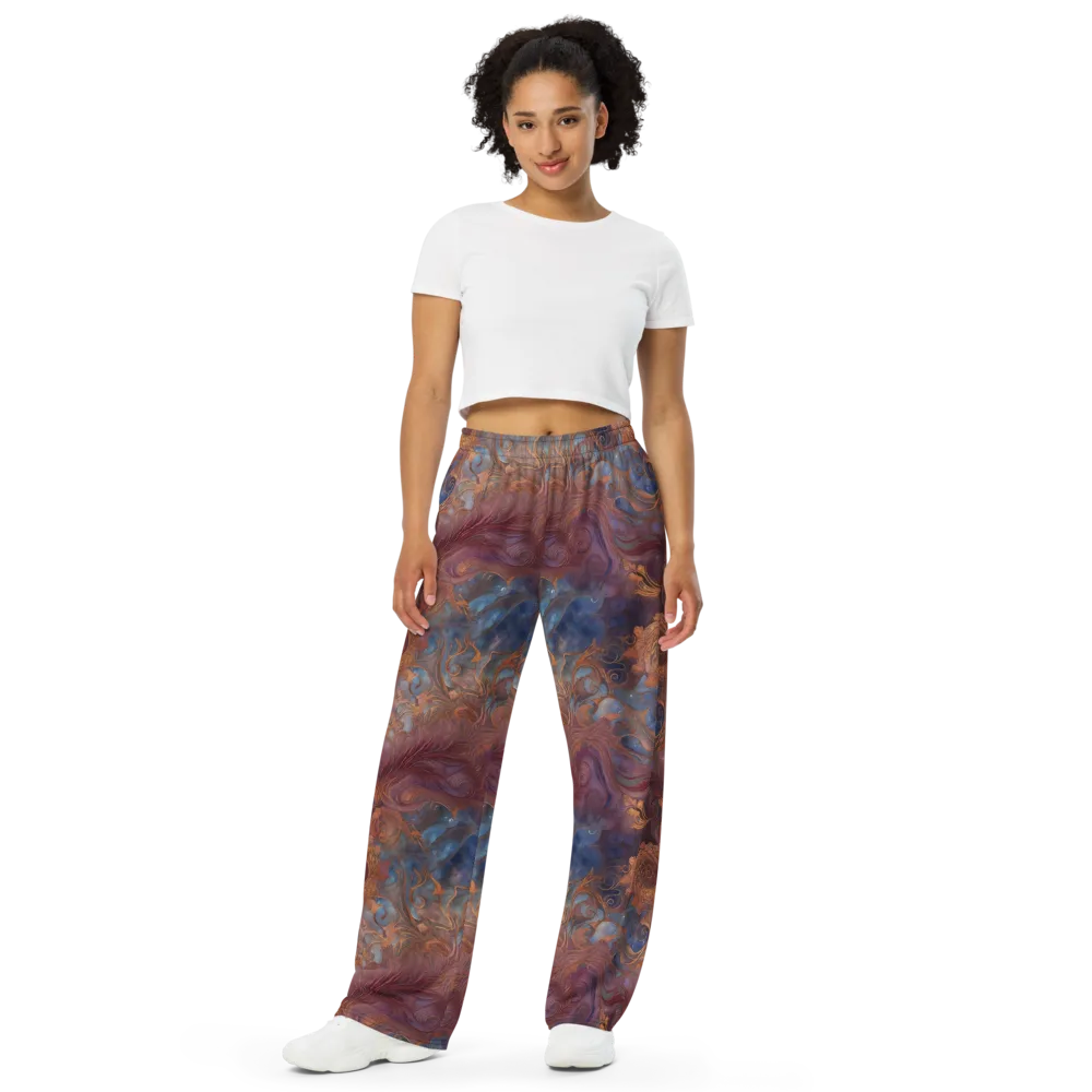 Embervine Reverie on Wide-Leg Pants — Front