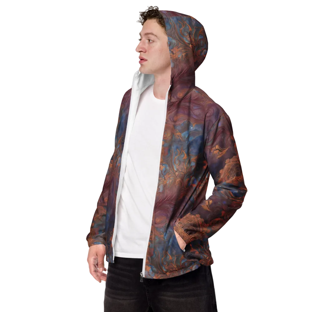 Embervine Reverie on Men's Windbreaker — Left Front